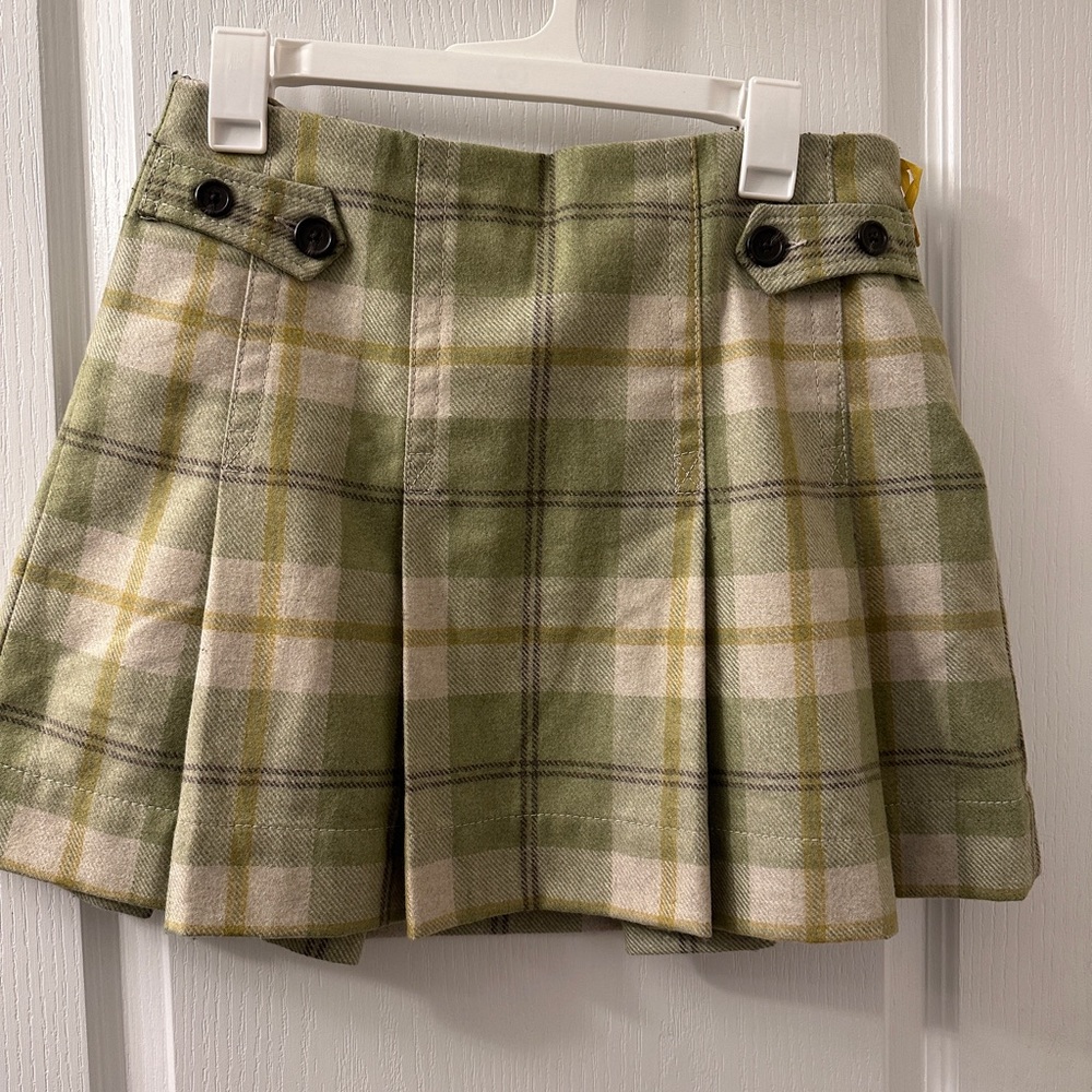 Gap plaid pleated mini skirt